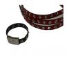 synthetic nappa leather with Metal 10mm-Red