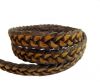 Flat braided cord - 14mm by 4mm -Vintage Dark Brown