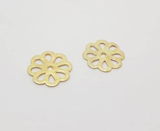 Gold plated Brush Beads - 15035