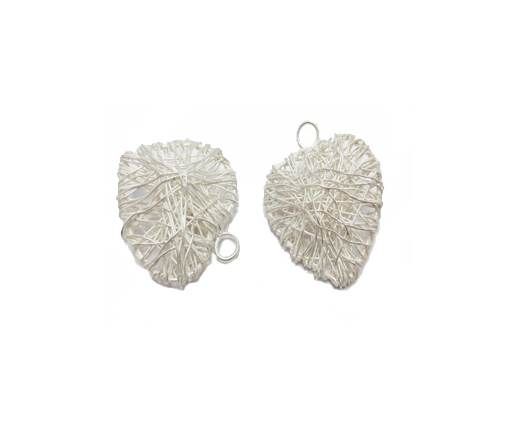 Silver plated Brush Beads - 8807