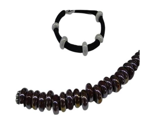 Ceramic beads with hole 6mm style 1-Maroon AB