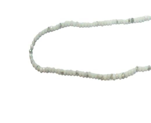 Faceted Natural stones - 2mm - Howlite