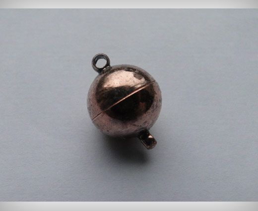 brass Magnetic clasp Antique Copper - 10mm