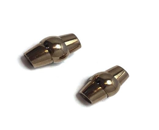 Stainless Steel Magnetic Clasp,Rose Gold,MGST-124 4mm