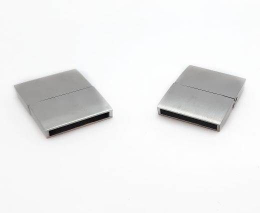 Stainless Steel Magnetic Clasp,Matt,MGST-264-15*3mm