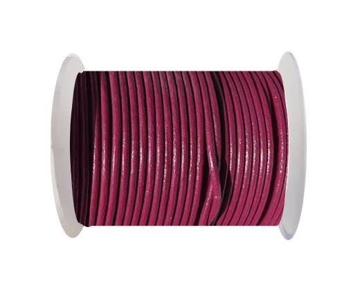 Round leather cord-2mm-SE FUSHIA