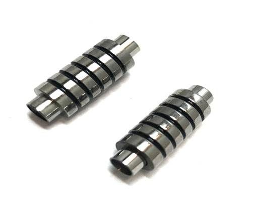 Stainless Steel Magnetic Clasp,Steel+Black,MGST-171 4mm