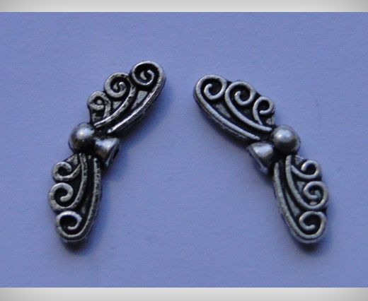 Zamak Silver Plated Bead CA 3045