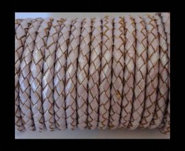 Round Braided Leather Cord SE/M/07-Metallic Lavender - 3mm