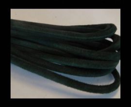 Round stitched nappa leather cord Bottle Green-6mm