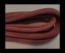 Round stitched nappa leather cord Suede Round-Dark Pink-6mm
