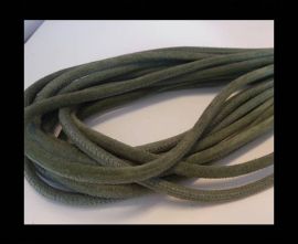 Round stitched nappa leather cord Asparagus-6mm