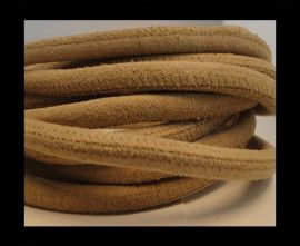 Round stitched nappa leather cord Suede Round-Cream -6mm