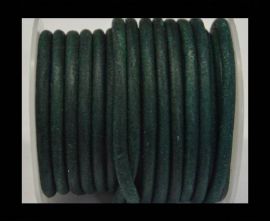Round Leather Cord - Vintage Turquoise-5mm