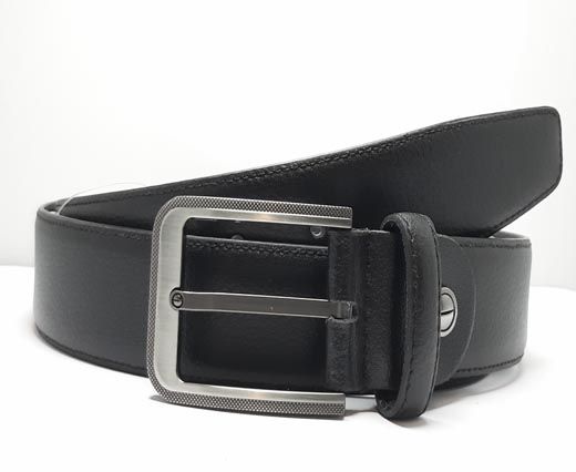 Formal-Adjustable-Leather-Belt-Art Alce (Stc) Black
