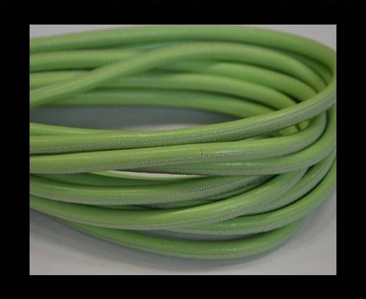 Round stitched nappa leather cord Apple Green-6mm