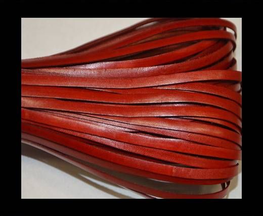 Flat leather Italian - 3 mm - Red