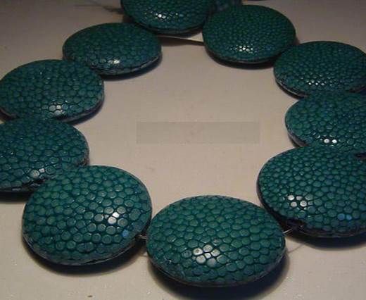 Sting Ray Beads - 25mm-Petrol Blue-Lenses