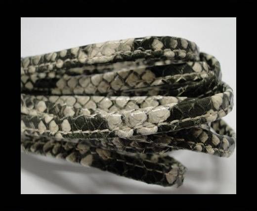 Real nappa leather stitched - 5mm - Snake Style - Phyton Rock