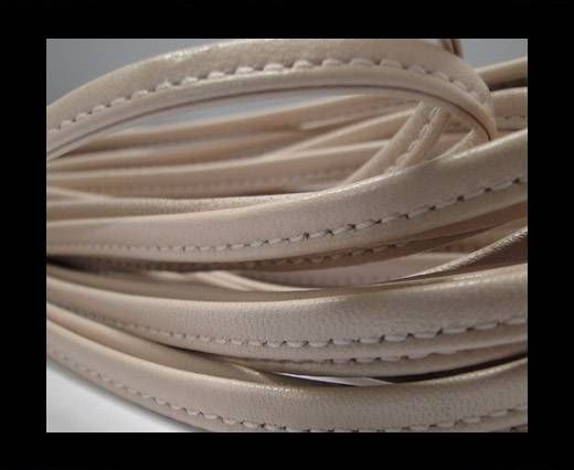 Real nappa leather stitched - 5mm - Vanilla