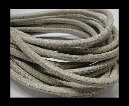 Round stitched nappa leather cord 4 mm - Breed Style - Beige