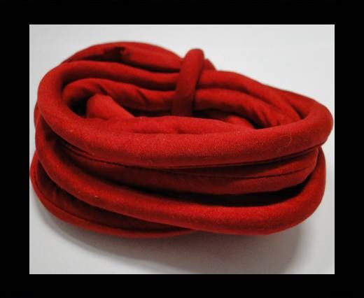 Real silk cords with inserts - 4 mm - Ruby Red