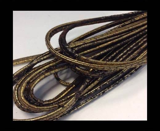 RNL- 5mm-Stitched-Plain Style - Antique Gold