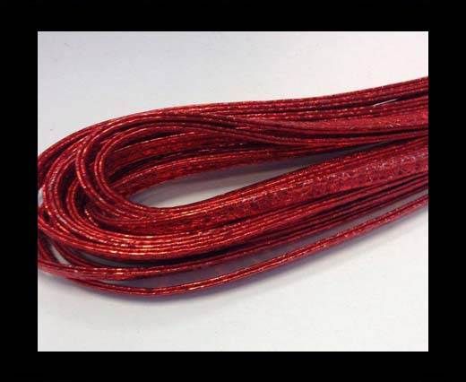 RNL- 5mm-Stitched-Snake Style - Metallic Red