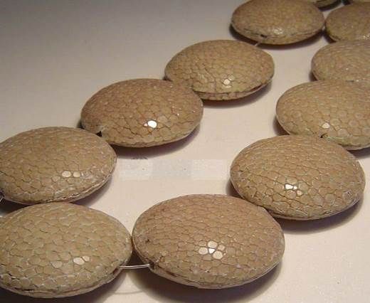 Sting Ray Beads - 18mm-Taupe-Lenses