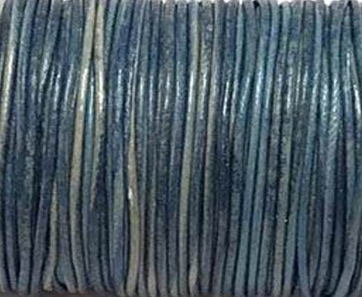 Round Leather Cord -1mm-  Vintage Royal Blue (V_016)