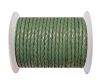 Round Braided Leather Cord SE/B/2015-Forest Green - 5mm