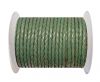 Round Braided Leather Cord SE/B/2015-Forest Green-6mm