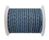 Round Braided Leather Cord SE/B/2024-Jeans-3mm