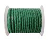 Round Braided Leather Cord SE/B/523-Moss Green-5mm