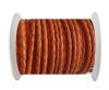 Round Braided Leather Cord SE/B/Neon Orange-6mm