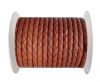 Round Braided Leather Cord SE/B/08-Coral - 5mm