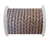 Round Braided Leather Cord SE/M/07-Metallic Lavender - 3mm