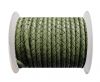 Round Braided Leather Cord SE/B/18-Asparagus - 3mm