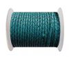 Round Braided Leather Cord SE/B/11-Bermuda Blue - 5mm