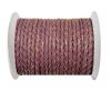 Round Braided Leather Cord SE/B/2004-Purple - 4mm