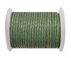Round Braided Leather Cord SE/B/2015-Forest Green-8mm