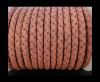 Round Braided Leather Cord SE/B/722-Rose - 6mm