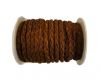 Braided Suede Cords -Dark Brown-5mm