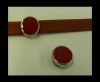 Zamak part for leather CA-4826-10*3mm-Red