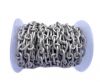 Chain Style Round Leather Cords 8mm- M.SILVER