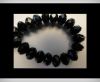 Faceted Glass Beads-8mm-Black-Quartz