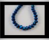 Faceted Glass Beads-18mm-Metallic blue