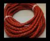 Fine Braided Nappa Leather Cords-8mm-DI PB 34 vintage red