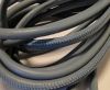 Round stitched nappa leather cord Blue Grey-6mm