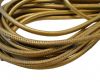 Round stitched nappa leather cord Matt Gold-4mm